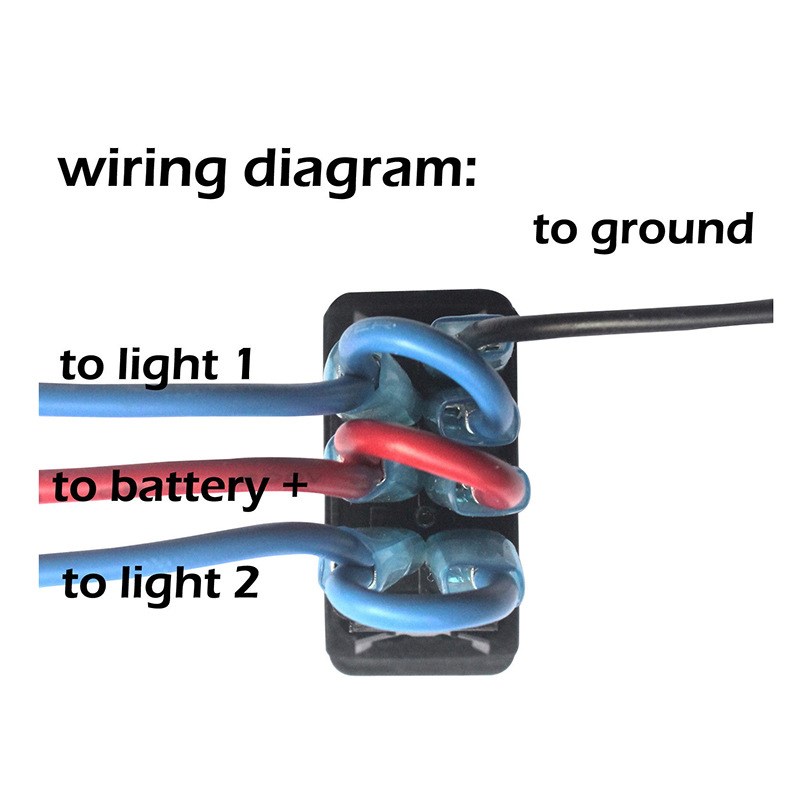汽车游艇开关7P Trim Tabs蓝灯房车配件船型翘板自复位开关