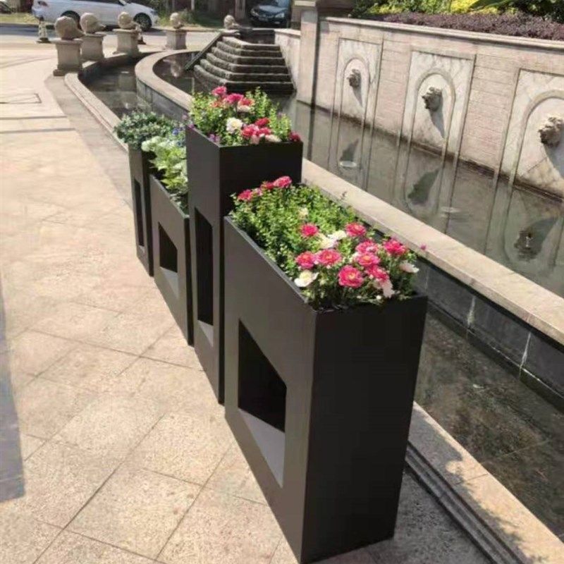 花箱不锈钢户外组合铁艺售楼部商业广场花盆花槽树箱围栏花钵花坛,鲜花速递/花卉仿真/绿植园艺,育苗盘/营养钵,淘宝优惠券,粉丝福利购,淘宝优惠卷