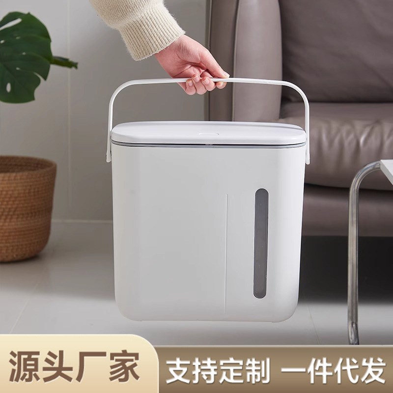 茶水桶塑料干湿分离茶渣废水桶配管子家用带视窗茶水桶茶具垃圾桶