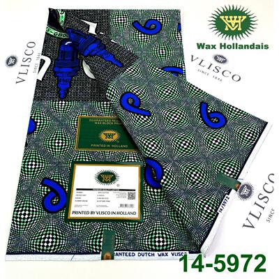 VLISCO Latest Cotton Ankara African wax fabric 非洲蜡染布