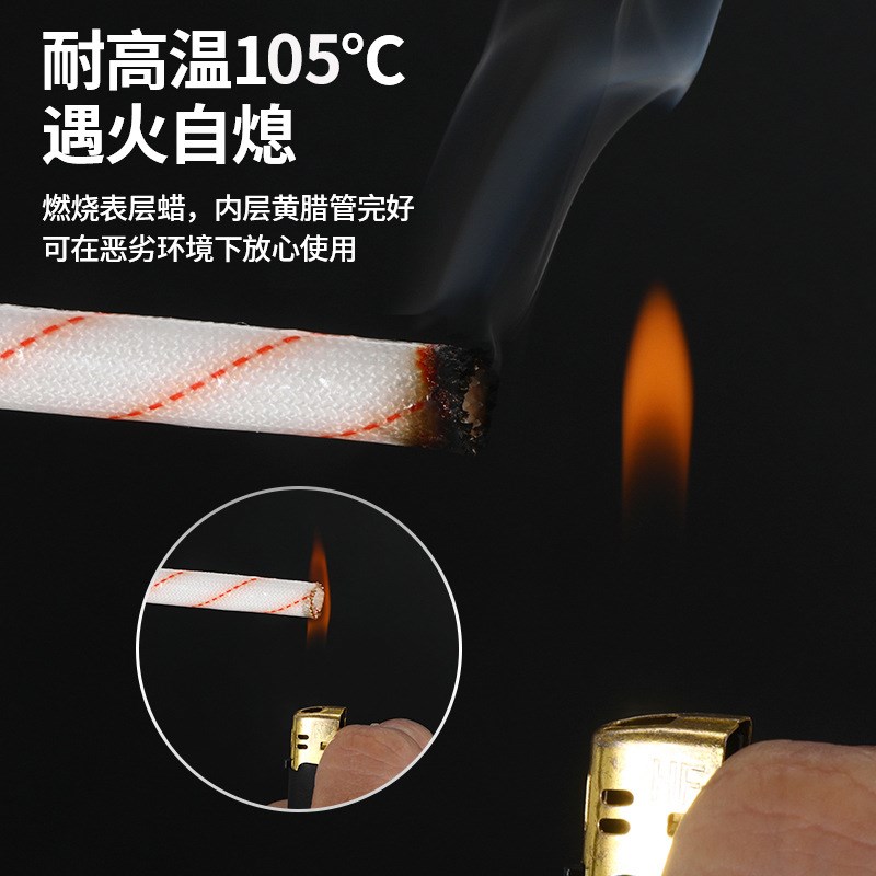 加厚黄蜡管电线绝缘软套管穿线玻璃纤维管阻燃耐高温防火黄腊管