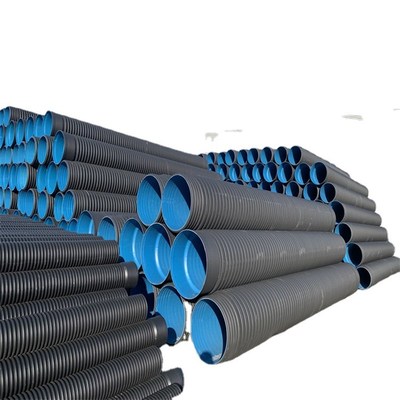 pe波纹排水管 排污管 HDPE双壁波纹管 塑料排水管dn200 厂家直供
