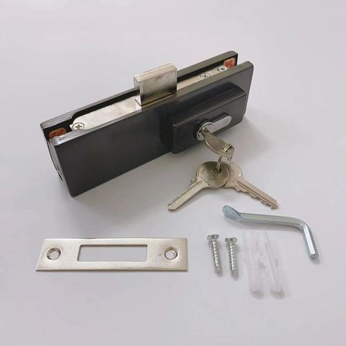 无框门玻璃门地锁商铺大门办公室地弹簧门锁夹门夹钢化门地插销锁