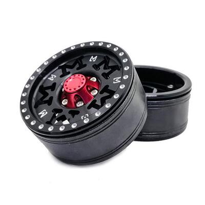 1.9寸合金属轮毂 1/10 SCX10 km2 TRX4 90046仿真攀爬车金属轮毂