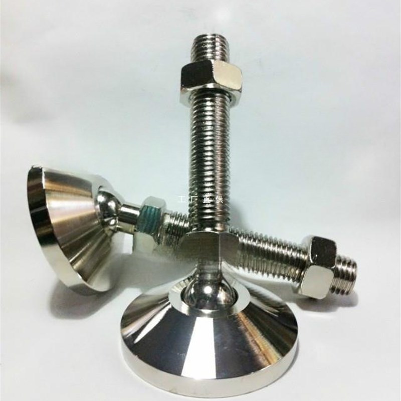 全金属重型万向调节脚/铁块关节蹄脚机脚/地脚杯100M16M20M24M30