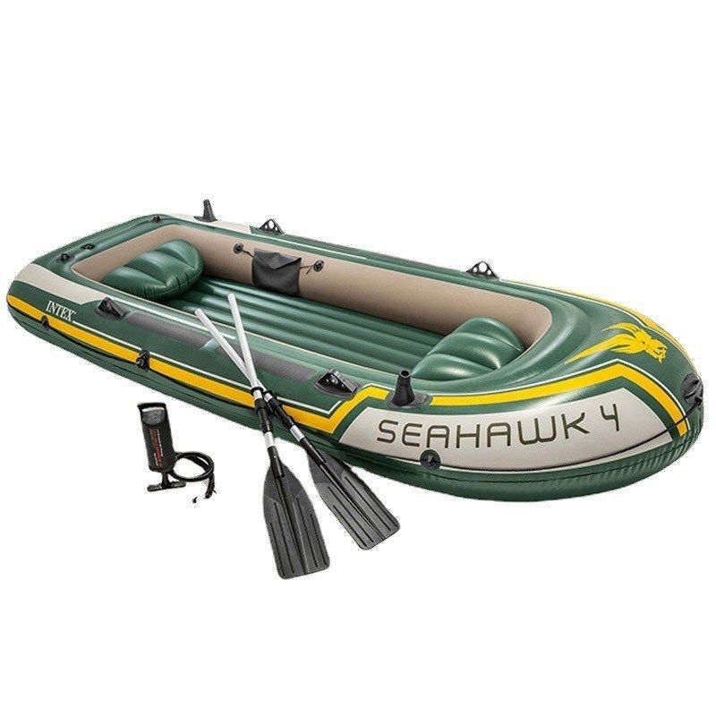 INTEX 68351加厚四人船充气船皮划艇4人钓鱼船橡皮艇