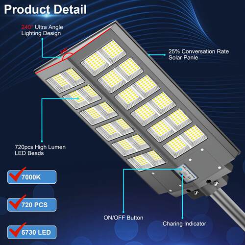 Super Bright Commercial Outdoor Solar Street Light With跨境
