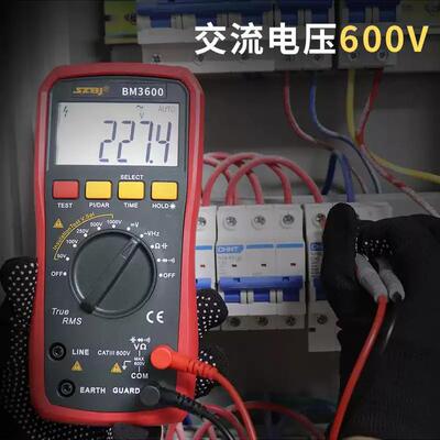 滨江数字绝缘电阻测试仪万用表Bm3600二合一电阻大电容可充电电池