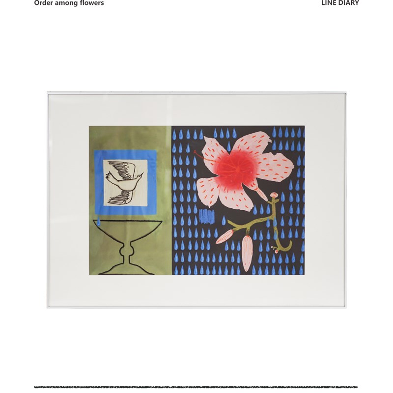 线稿日记花间秩序装饰画/卧室E挂画客餐厅入户玄关背景墙落地