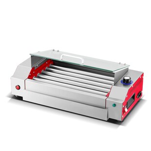 新款商用小型台式烤肠机全u自动旋转带罩恒温不锈钢304管小店