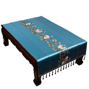 现代简约新中式h茶几布布艺盖巾中式客厅红木桌布餐桌垫长方形台