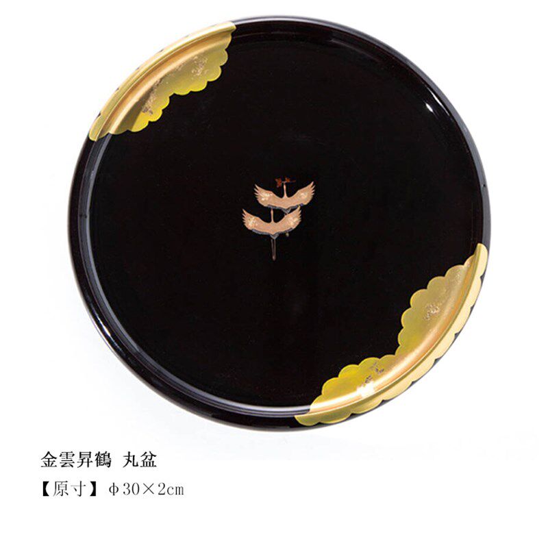 宋代点茶茶百戏托盘漆器s木质托盘功夫茶盘手工大漆圆形百戏托盘