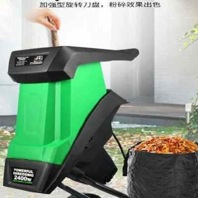 用叶和植物系根移动式树枝粉碎机灌A木丛家J树2400w小型电动碎枝o