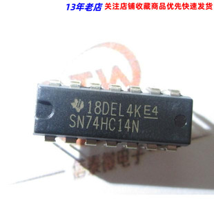 六反相施密特触发器 直插 74HC14N SN74HC14N DIP