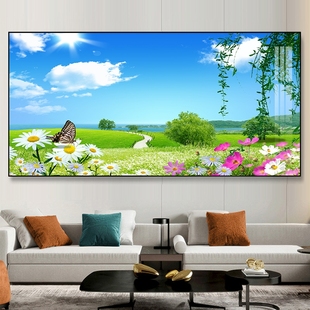 现代简约田园风景客厅装饰画沙发背景晶瓷树Q林卧室餐厅墙壁挂画