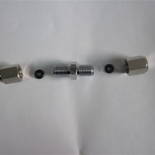 色谱连接头直通接头铜电镀二通1/16 2 3mm 1/8英寸卡套密封铜镀铬