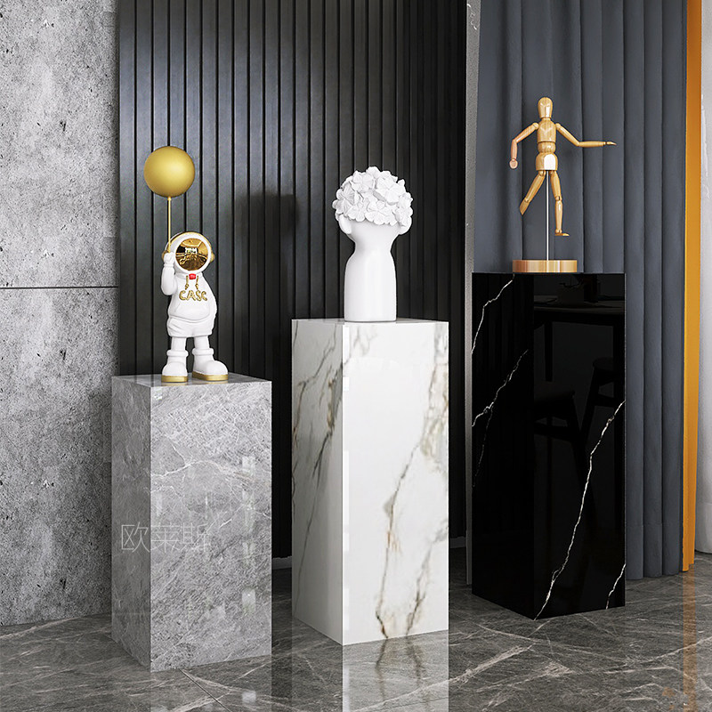 客厅落地花架摆件饰品石头底座大C气上档次沙发电视柜旁边大型大