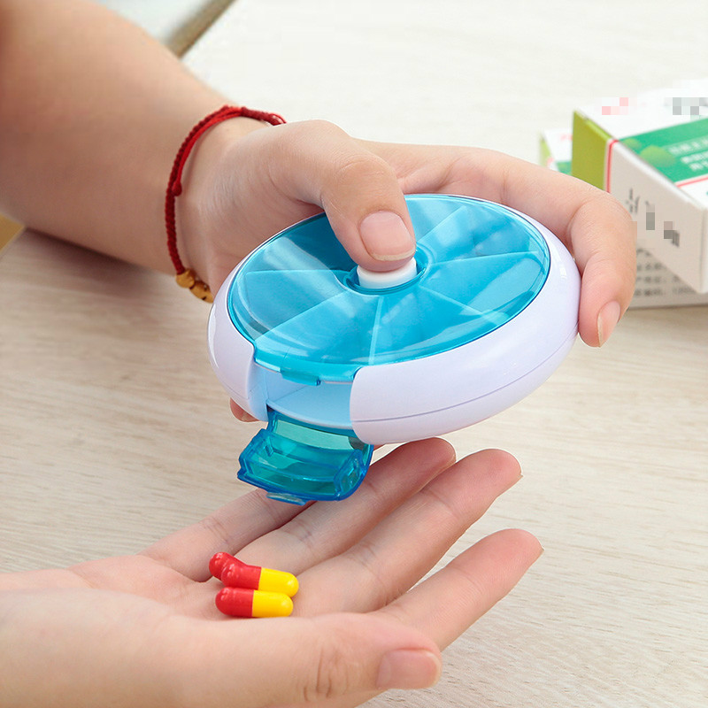 新款七格随身药盒收纳可爱便携式分格女生防尘R精致分装大容量透