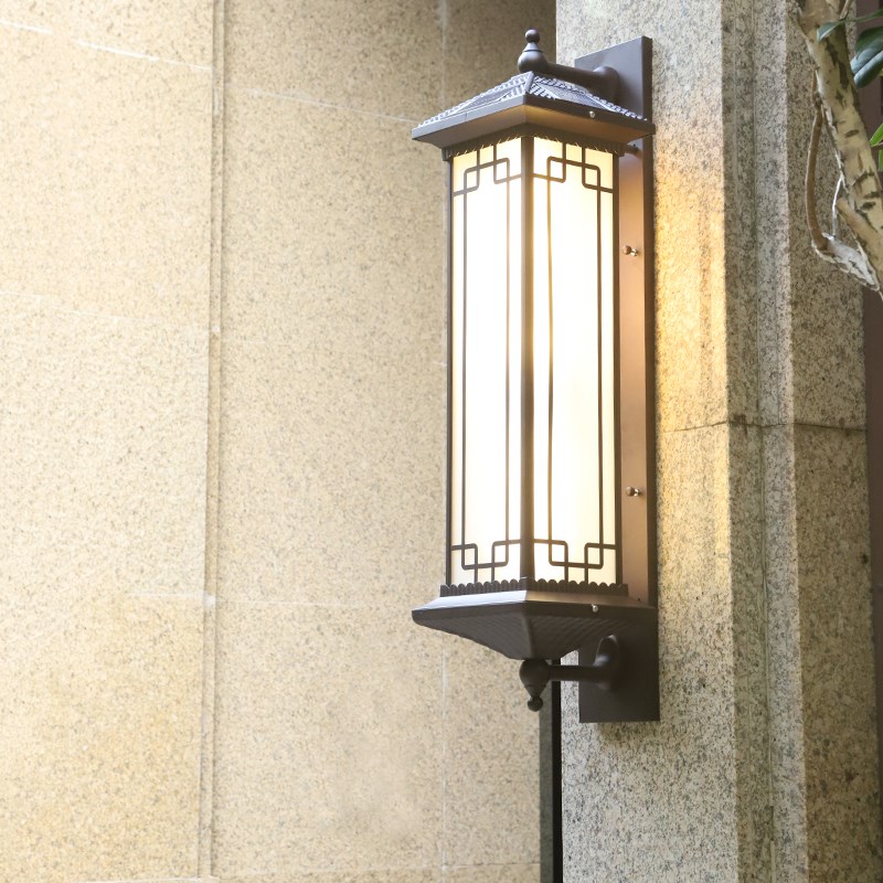 太阳能户外壁灯防水新中式复古别墅阳台走廊过道庭院Y室外大门墙