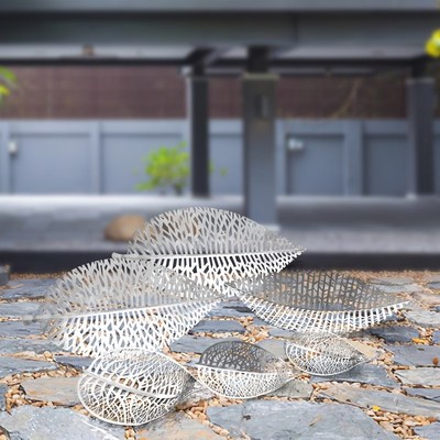 铁艺镂空树叶雕塑园n林景观房产小区花园庭院创意铁艺装饰美陈