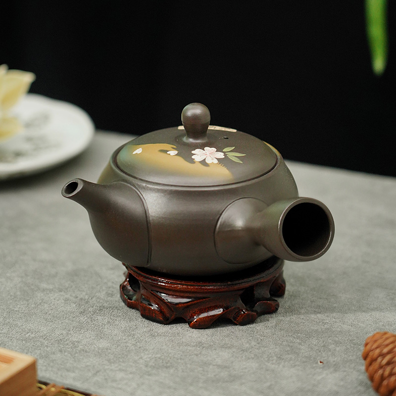 进口常滑烧急须j壶日式手工侧把防烫过滤功夫茶具冲泡茶壶