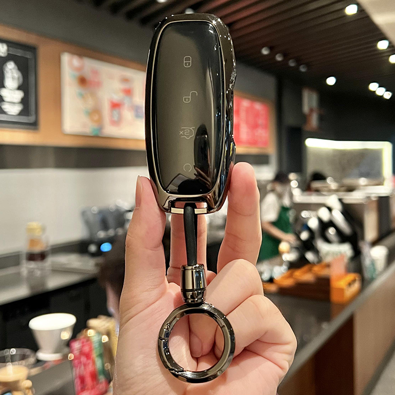 腾势D9钥匙套i2023款8/7/X改装汽车用品遥控保护壳包扣男女