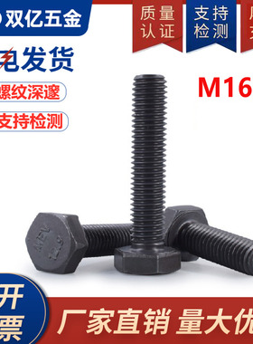 12.9级外六角螺丝M16x*120x150x160x180x200国标高强度六角头螺栓