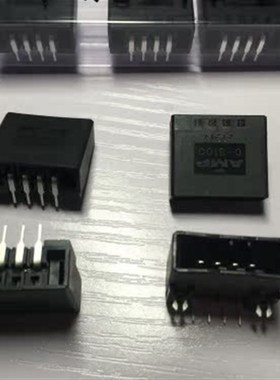 AMP原装 3.81mm间距 4针弯脚插座 1-178294-2镀金针脚 可直接拍