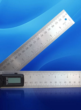 上测数显角度尺电子量角器360度木工划线不锈钢角尺200/300/500mm