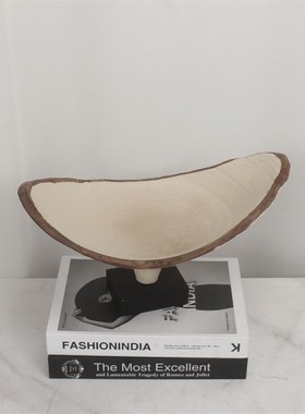 现代日式装饰手工托盘摆设样板间民宿书房客厅S玄关茶几果盘摆件