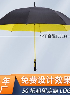 30寸超大大号加大加厚加固抗风暴雨伞长柄双层定制Rlogo广告商务