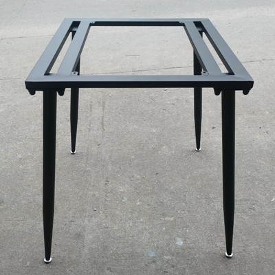 现货金属正方形桌腿支架方桌w支架接待会客岩板茶几茶桌支撑架桌