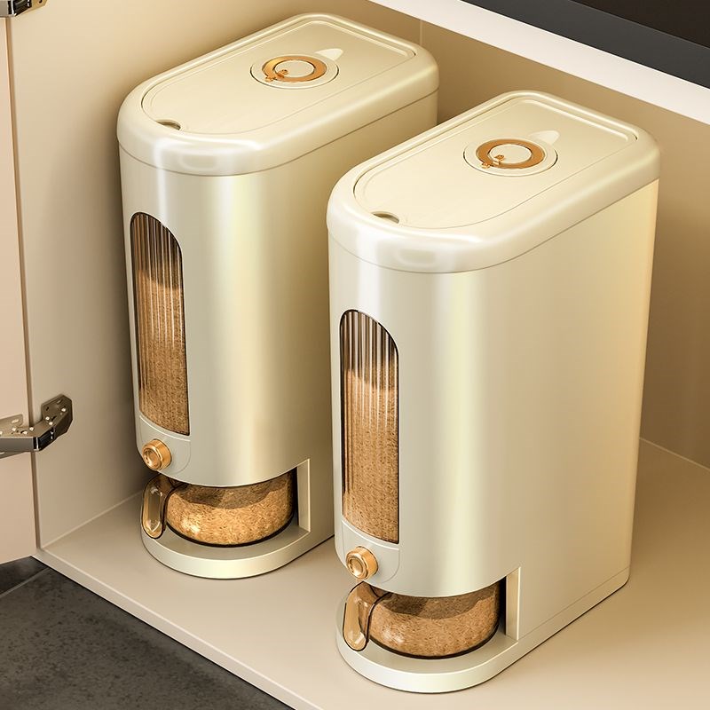 装米桶按压c式自动出米防虫防潮密封储米罐大容量面粉收纳桶家用