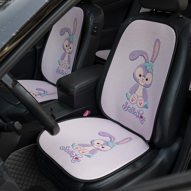 亚麻汽车坐垫四季通用座垫座椅套短毛I座套冬季毛绒is网红女神