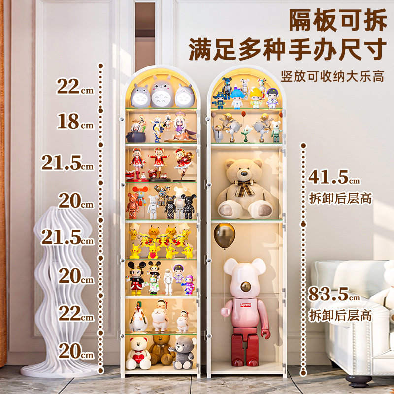 娃娃毛绒b玩具收纳桶儿童公仔透明展示柜装布娃娃大容量收纳筐神