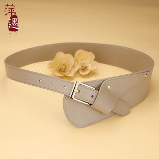 饰配裙子风衣外搭皮带 宽腰带百搭装 腰封女士真皮牛皮潮流时尚 个性