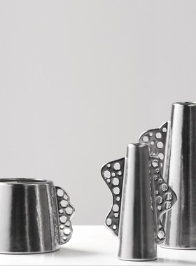 简约现代电c镀陶瓷花器摆件样板间书房茶室茶几书房客厅装饰摆放