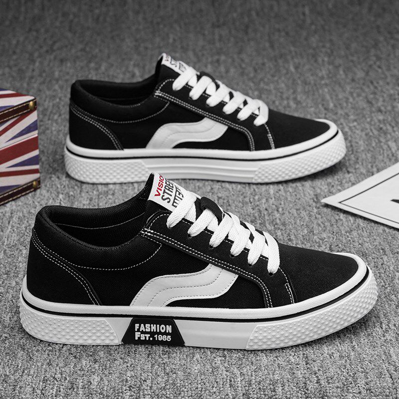 帆布板鞋a男夏季透气休闲运动学生青少年潮流软底轻便大码男鞋454