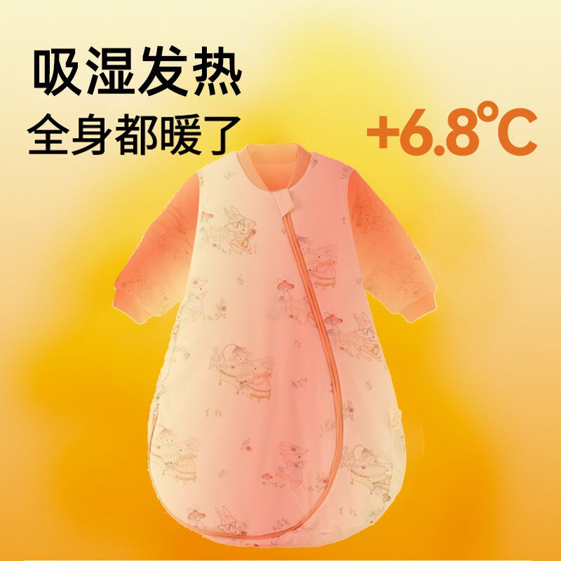 婴儿睡袋春d秋冬款恒温新生宝宝夏季一体式大空间防踢被圆底睡袋