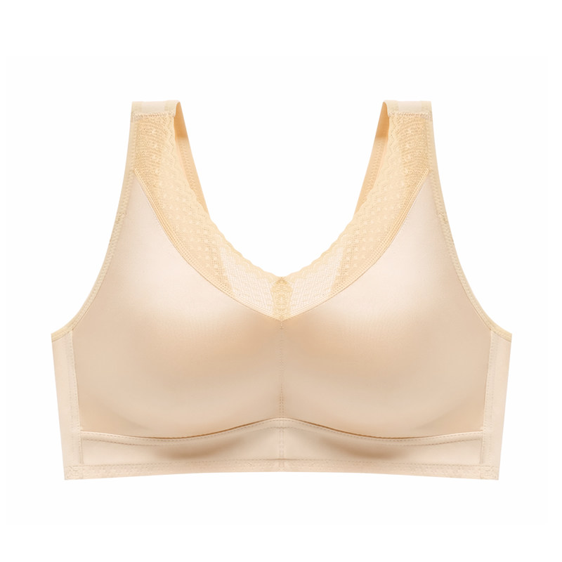内衣女薄款大胸显小义乳专用文胸全罩杯聚拢调整型抹胸文胸罩2433