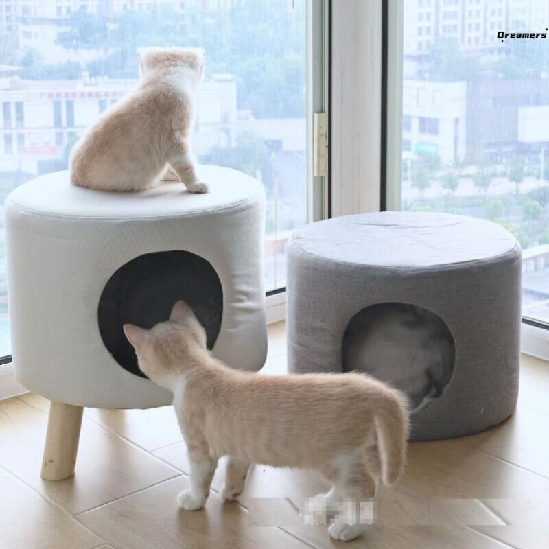 猫窝凳子一体封闭式安全感冬天保暖人猫共用宠物板凳狗窝猫窝厂家