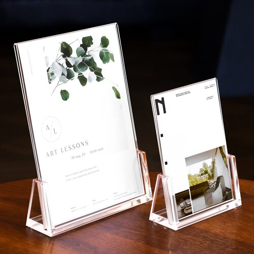 透明亚克力A4菜单立牌价目展示牌