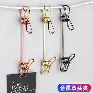 双头金属夹子蛋糕价格展示牌立式标价牌高档悬挂式广告活动标签夹菜品价目表便签夹产品介绍立牌夹标价签台卡