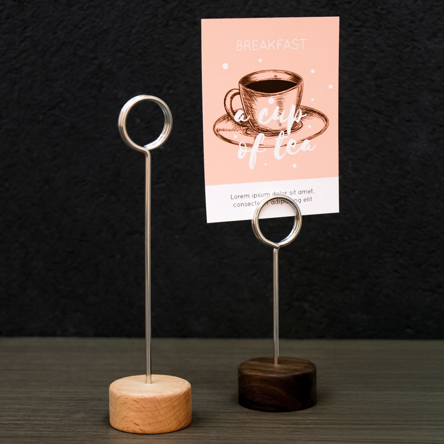 实木台签夹桌面立牌商品标价牌