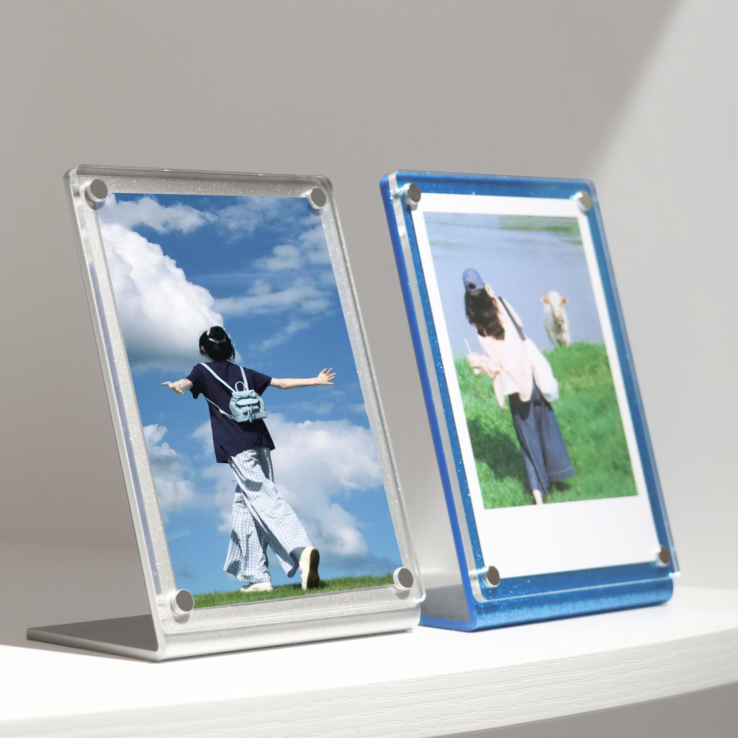 强磁台卡立牌拍立得照片框展示框