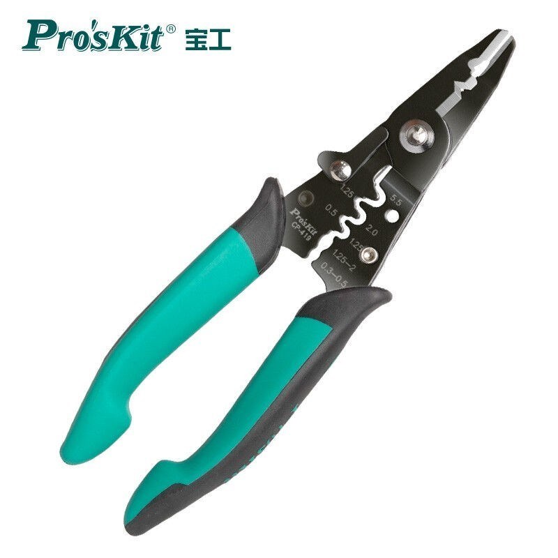 Proskit宝工CP-419多功能压线钳剥线钳剪线钳裸端子压接钳