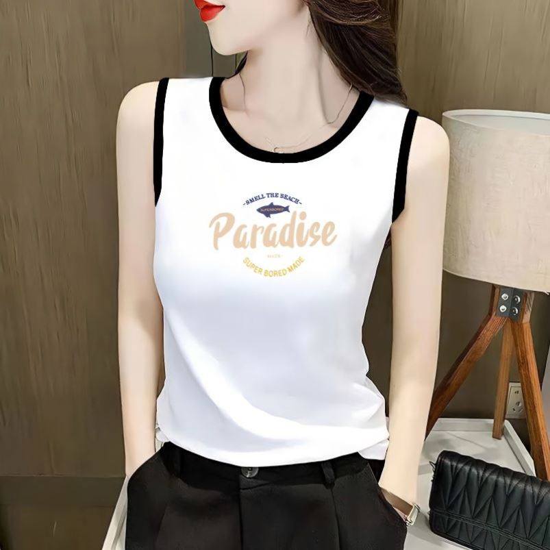 纯棉吊带背心体恤女2023夏季韩版修身外穿无袖内搭打底印花上衣潮,农用物资,苗木固定器/支撑器,淘宝优惠券,粉丝福利购,淘宝优惠卷