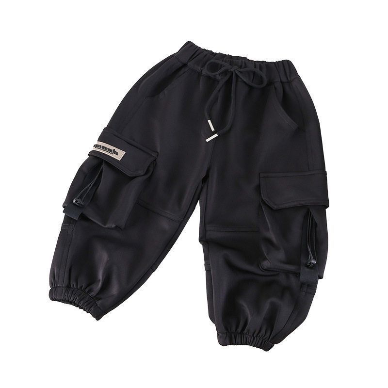 儿童春秋a季小童抽绳韩版运动裤百搭宽松帅气男童长裤中秋装工装