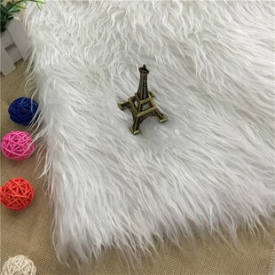 白色落水毛长毛绒布料柜s台布首饰垫布装饰布摄影背景婚庆舞台地