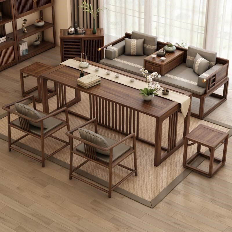 实木罗汉床三件套新中式禅u意床榻沙发床组合客厅家具小户型贵妃